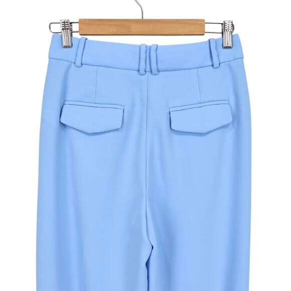 J.Crew Wide-Leg Essential Trouser Pant In City Crepe Pale Cerulean Blue Size 0 - Picture 4 of 8